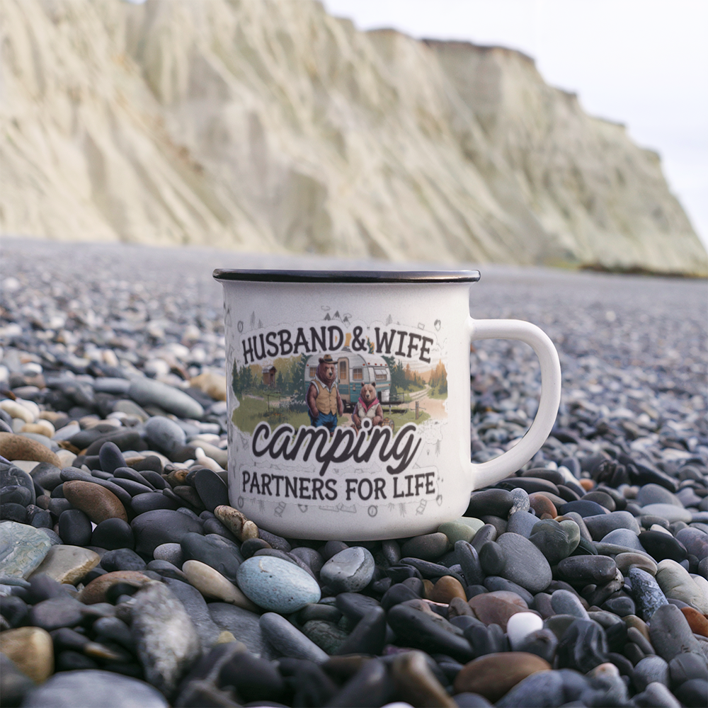 Husband and wife-Enamel Camping Mug