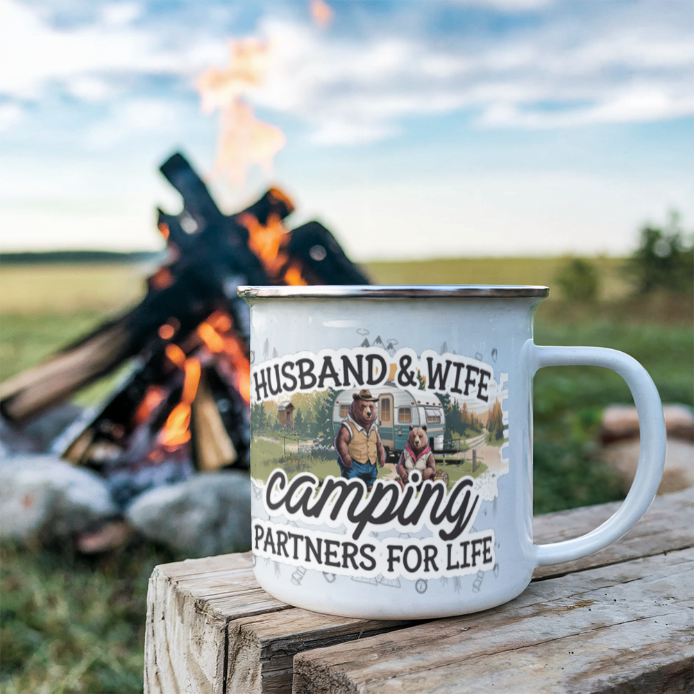 Husband and wife-Enamel Camping Mug