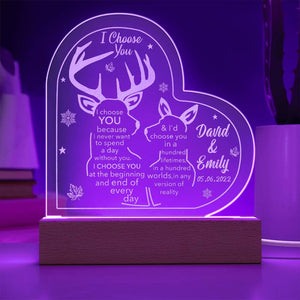 I Choose You - Personalised Engraved Acrylic Plaque