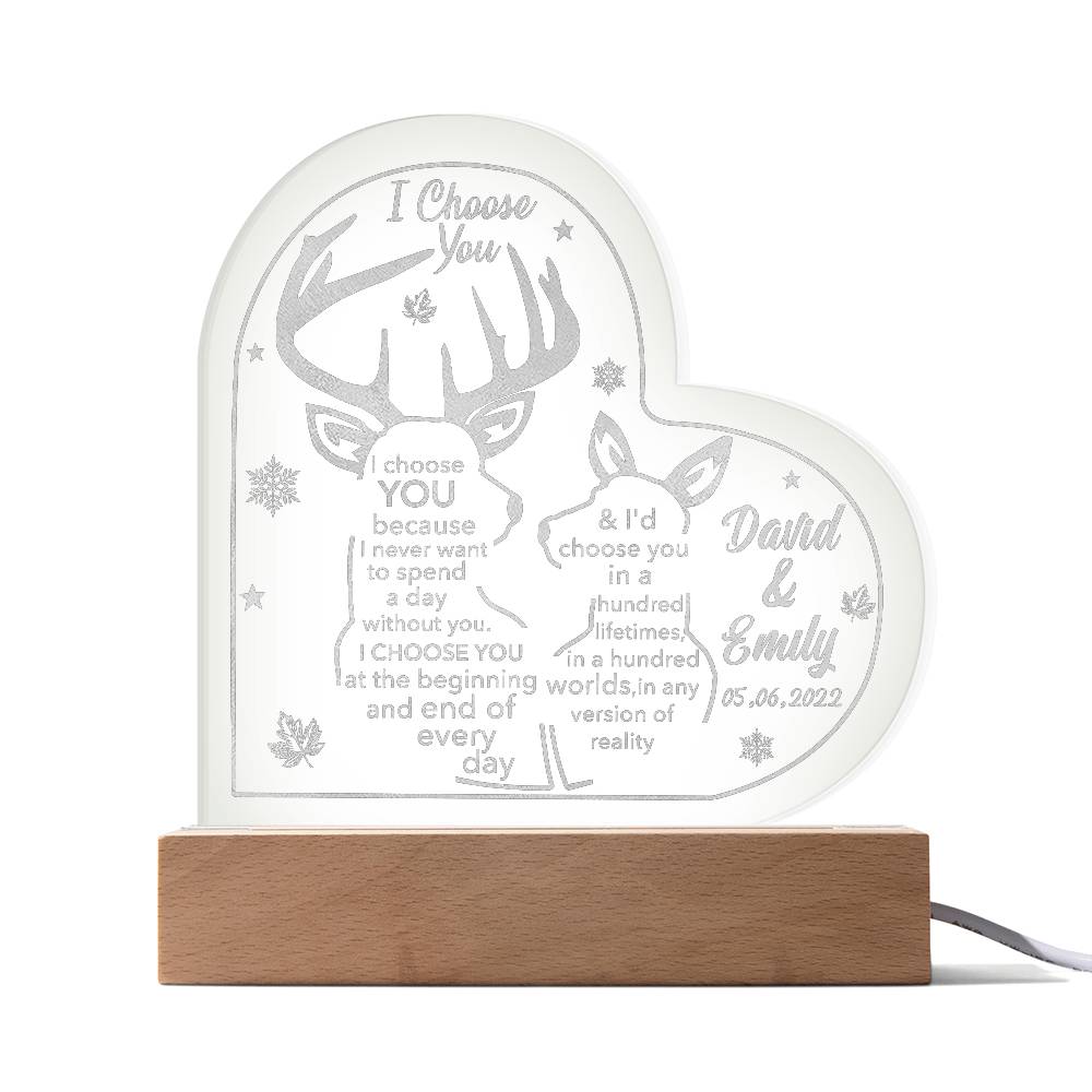 I Choose You - Personalised Engraved Acrylic Plaque