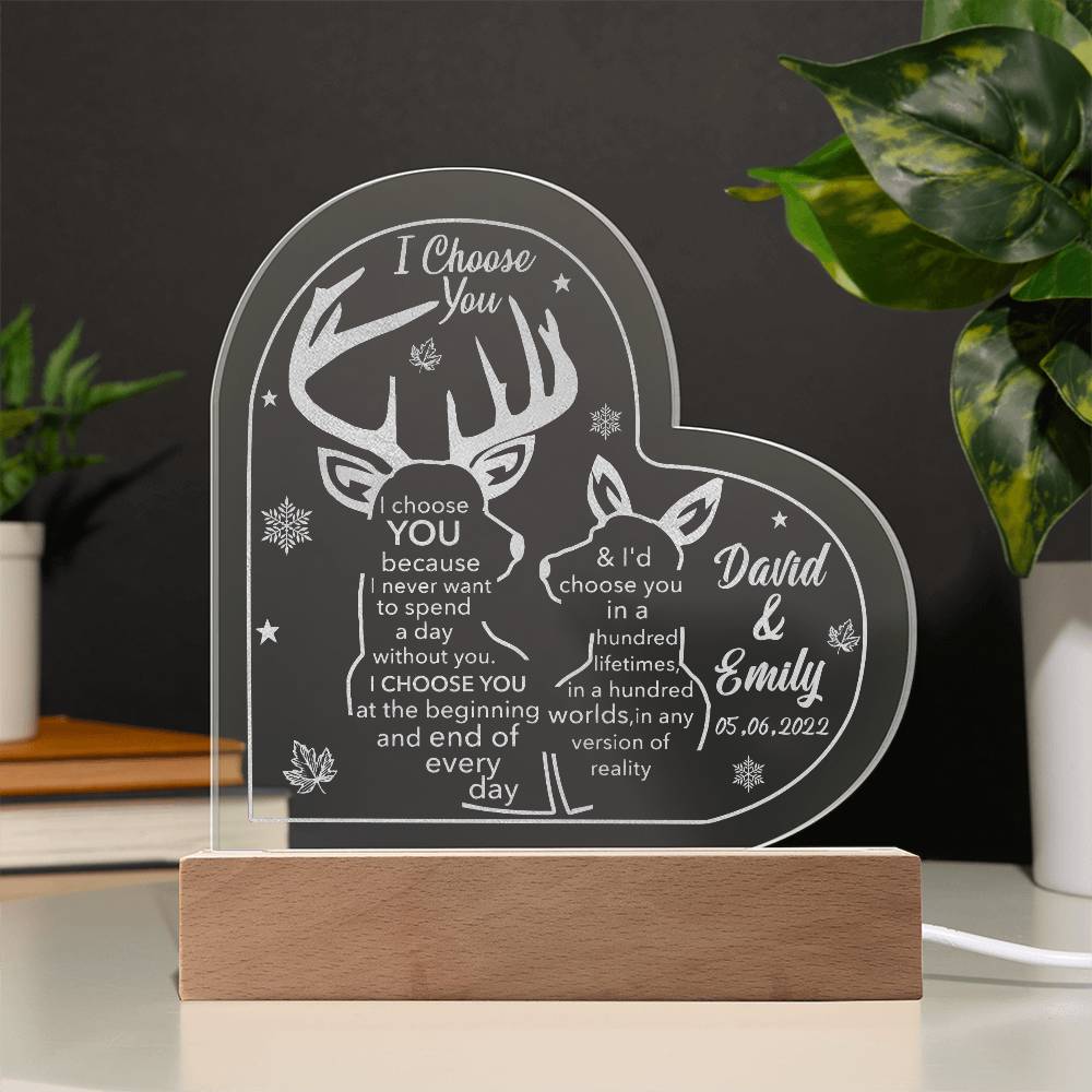 I Choose You - Personalised Engraved Acrylic Plaque