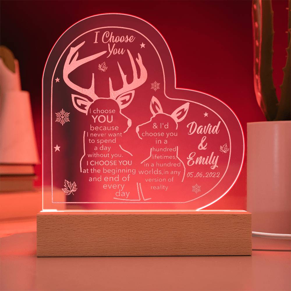 I Choose You - Personalised Engraved Acrylic Plaque