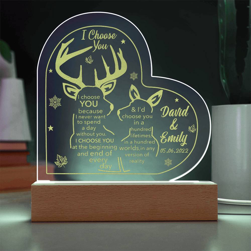 I Choose You - Personalised Engraved Acrylic Plaque