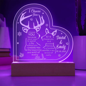 I Choose You - Personalised Engraved Acrylic Plaque