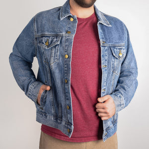 I just want to drink beer and fish all day - Men's DTG Denim Jacket