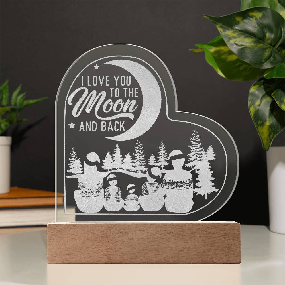 I love You To The Moon- Personalised Engraved Acrylic Plaque