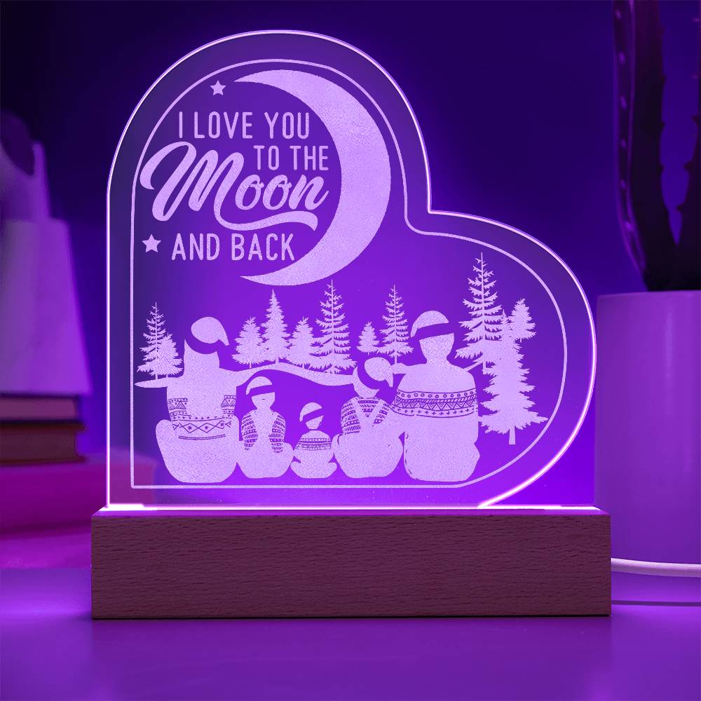 I love You To The Moon- Personalised Engraved Acrylic Plaque