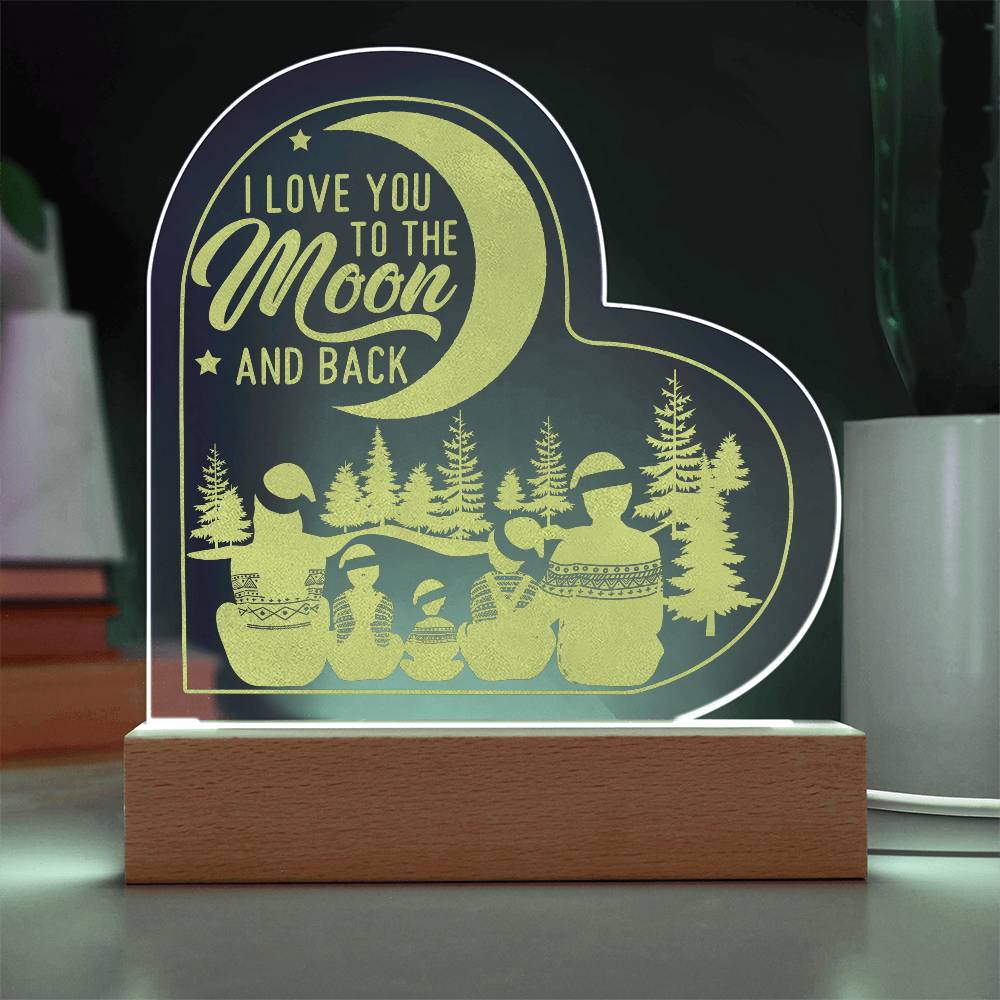 I love You To The Moon- Personalised Engraved Acrylic Plaque