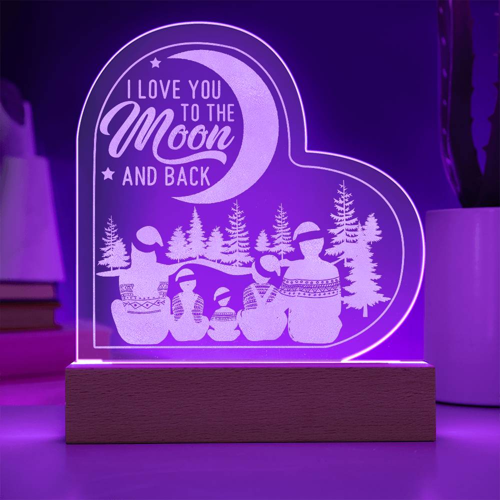 I love You To The Moon- Personalised Engraved Acrylic Plaque