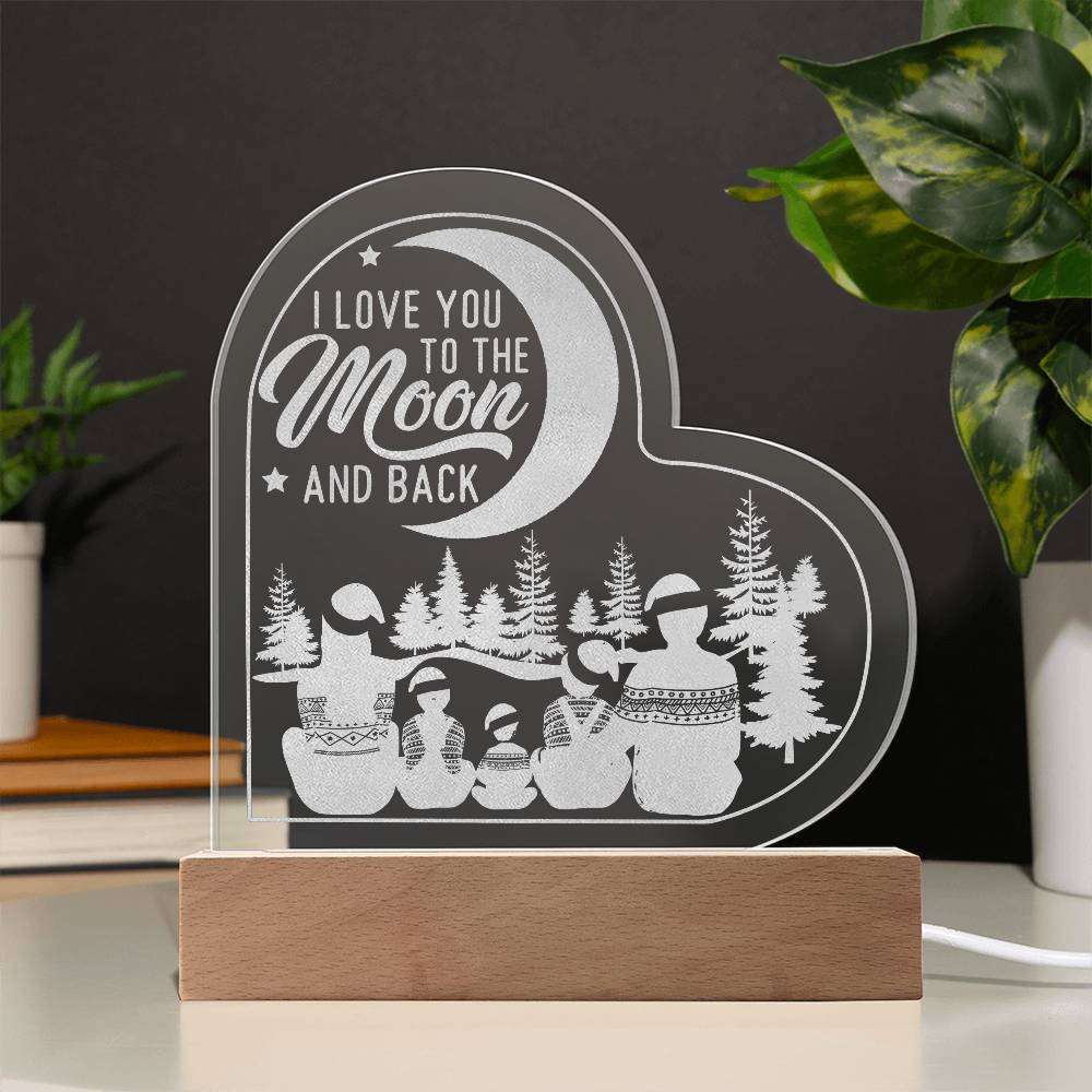 I love You To The Moon- Personalised Engraved Acrylic Plaque