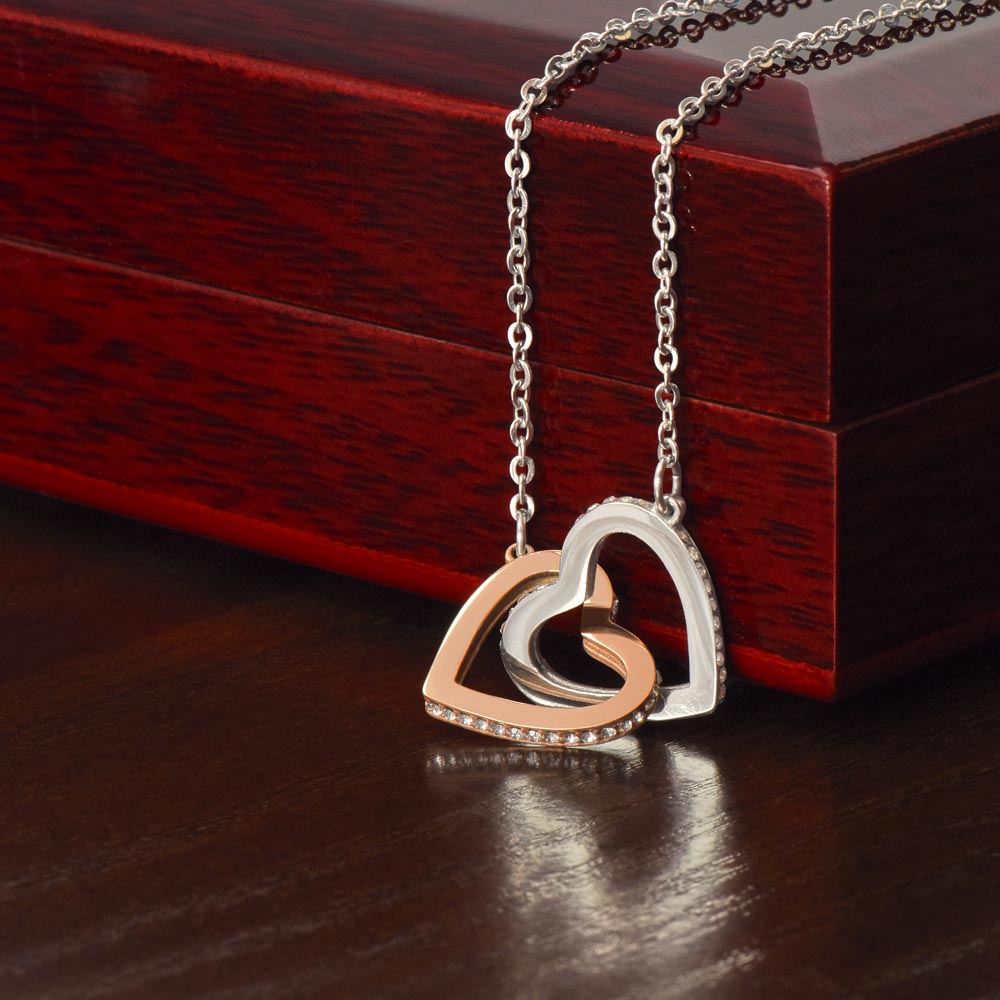 Interlocking Hearts necklace Without Message Card