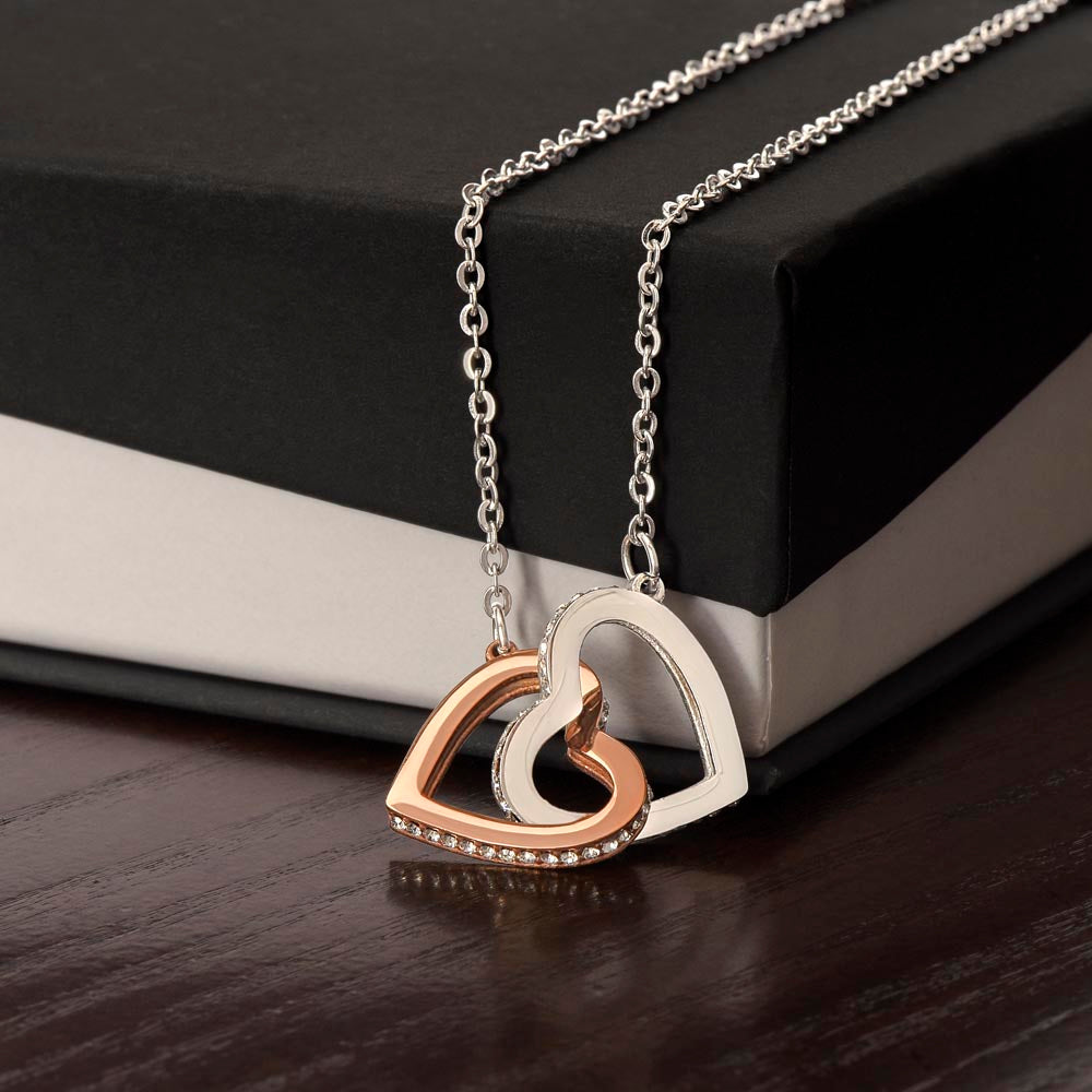 Interlocking Hearts necklace Without Message Card