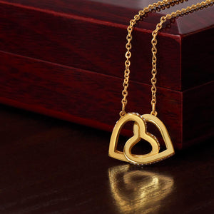 Interlocking Hearts necklace Without Message Card