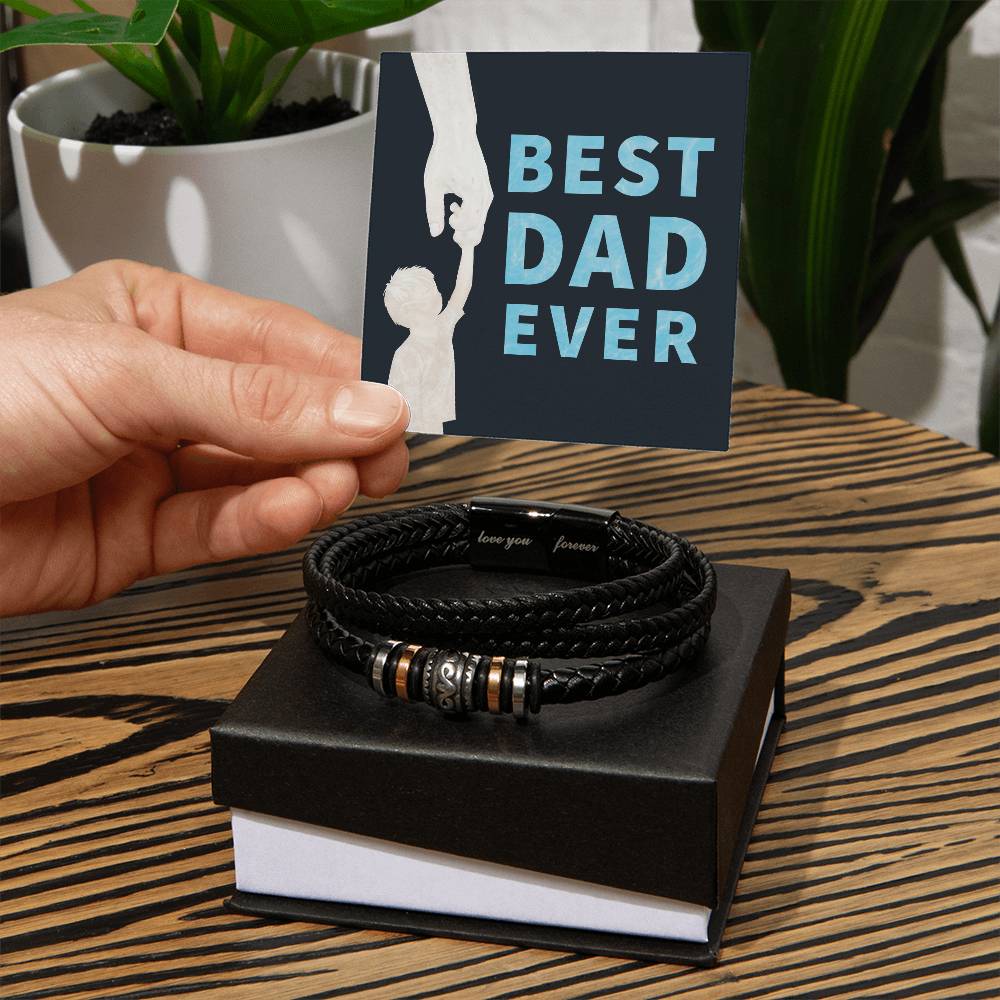 Leather Bracelet-Best Dad Ever