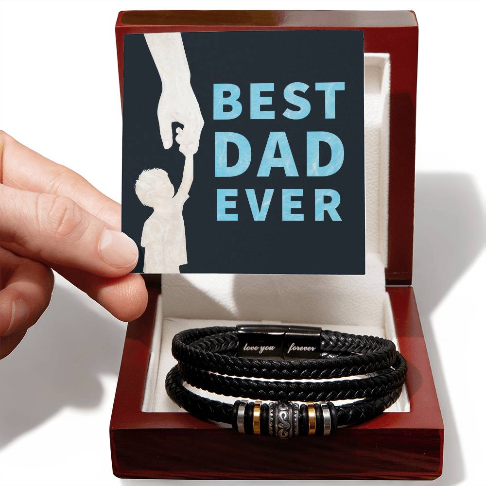 Leather Bracelet-Best Dad Ever