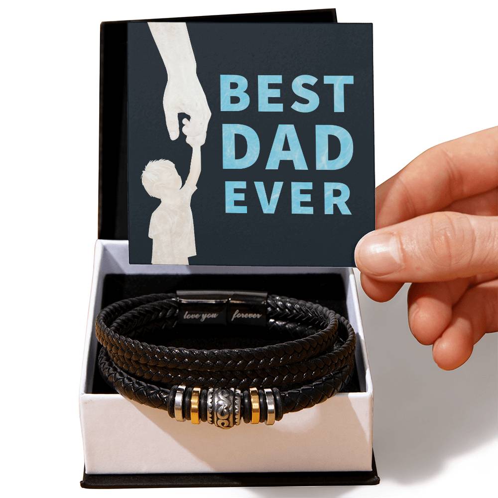 Leather Bracelet-Best Dad Ever