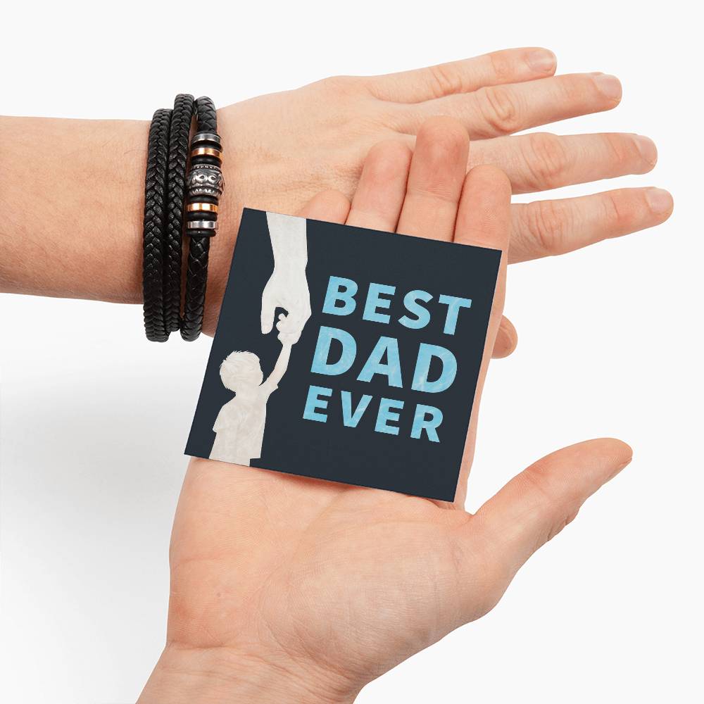 Leather Bracelet-Best Dad Ever