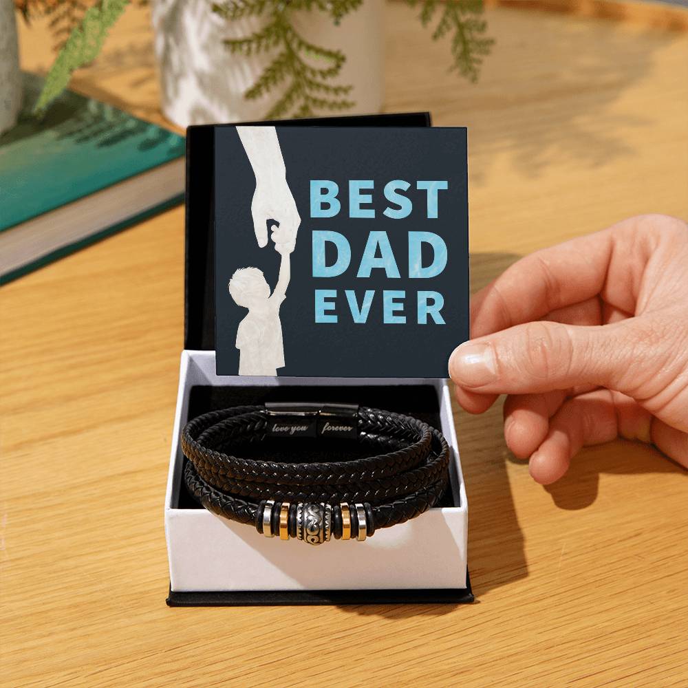 Leather Bracelet-Best Dad Ever