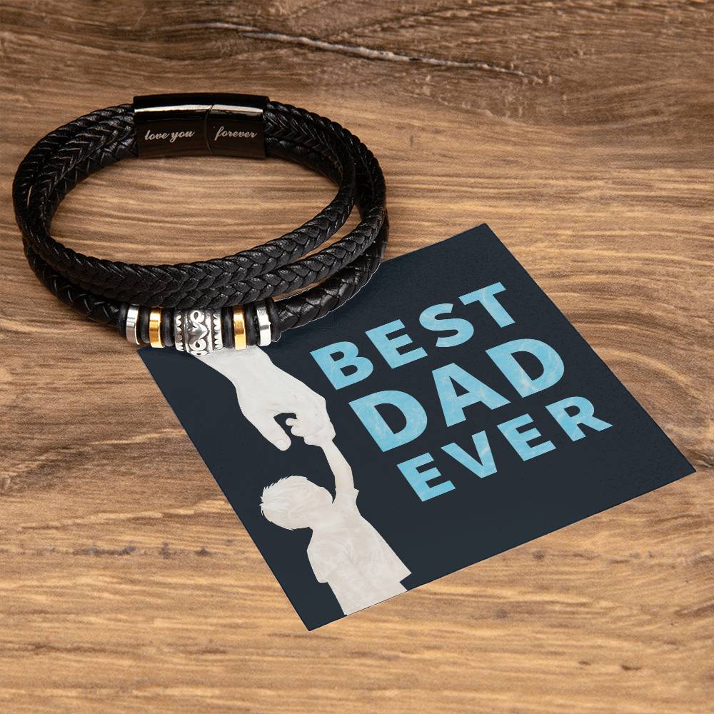 Leather Bracelet-Best Dad Ever