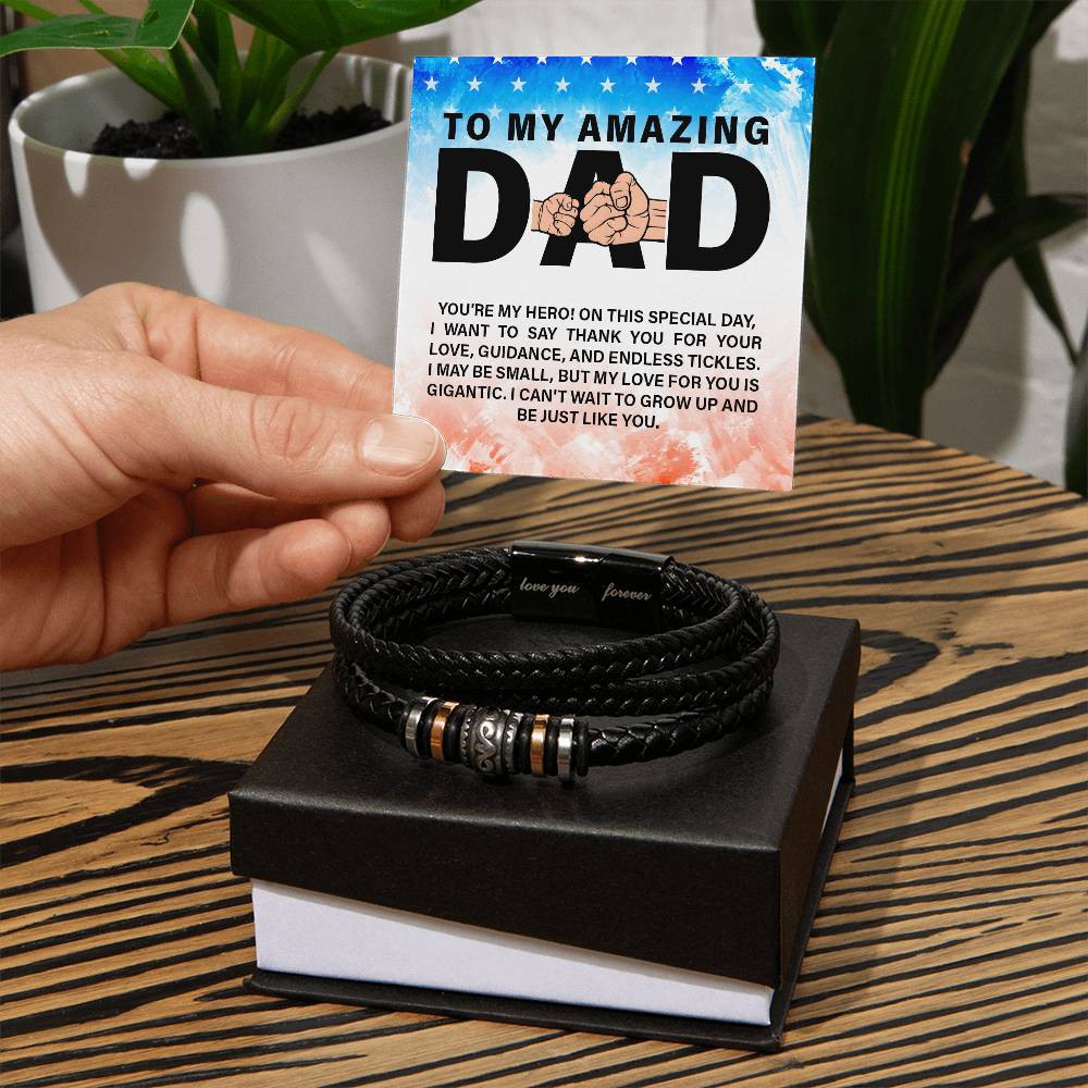 Leather Bracelet-To my amazing dad