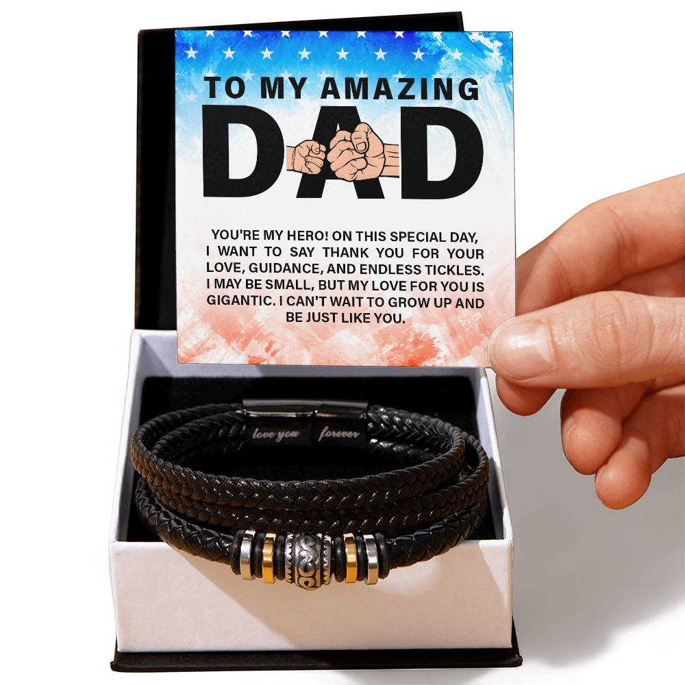 Leather Bracelet-To my amazing dad