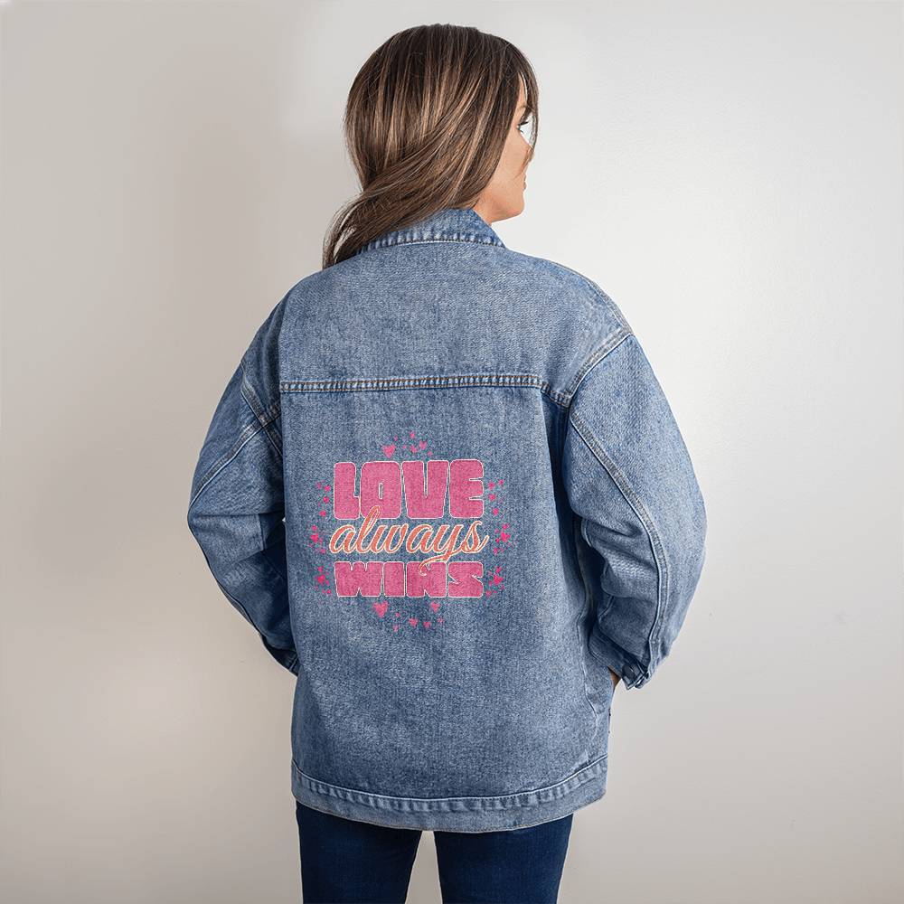 Love Always Wins - Women's DTG Denim Jacket