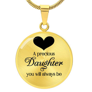 Luxury Graphic Circle Necklace - A Precious Daughter