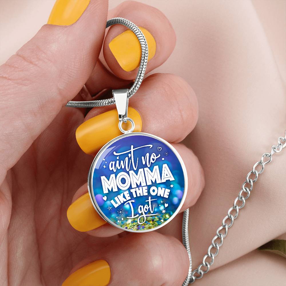 Luxury Graphic Circle Necklace - Aint No Momma Like Mine