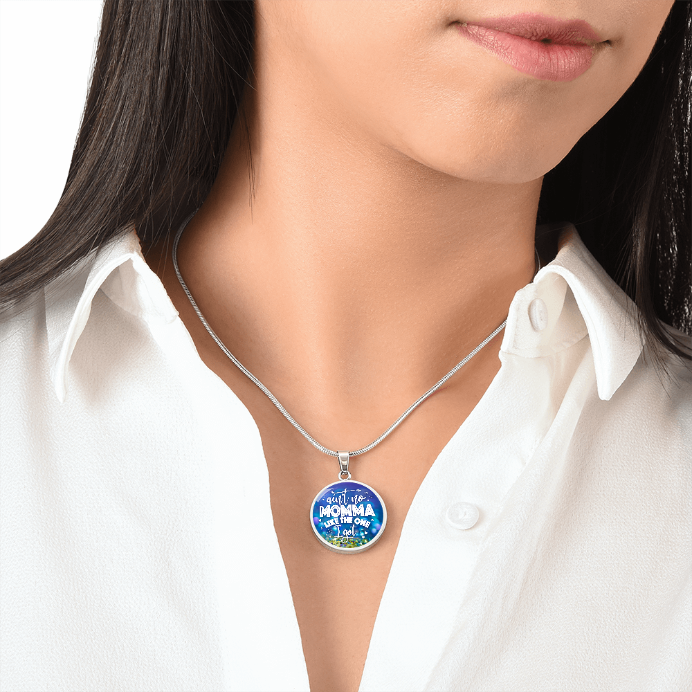 Luxury Graphic Circle Necklace - Aint No Momma Like Mine