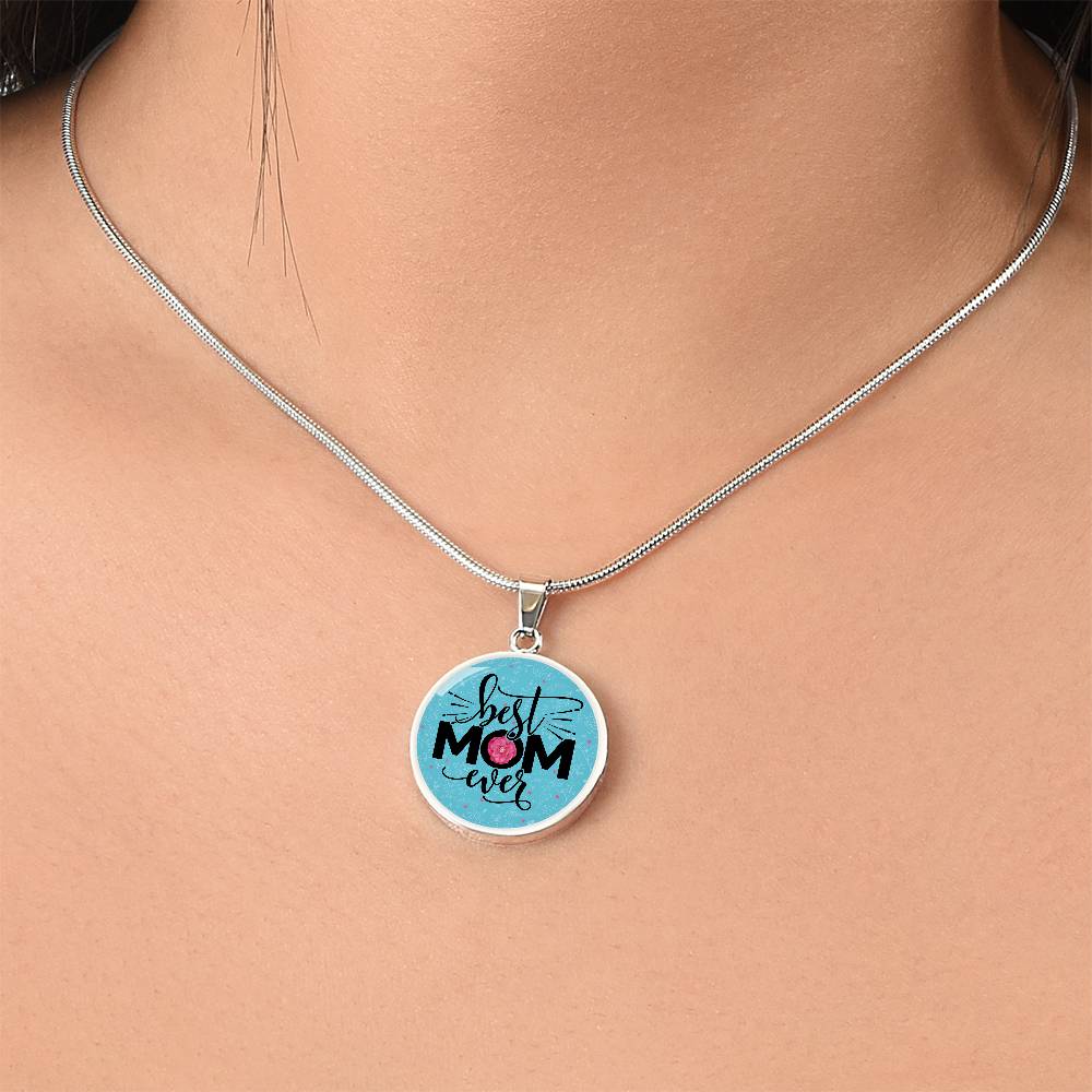 Luxury Graphic Circle Necklace - Best Mom