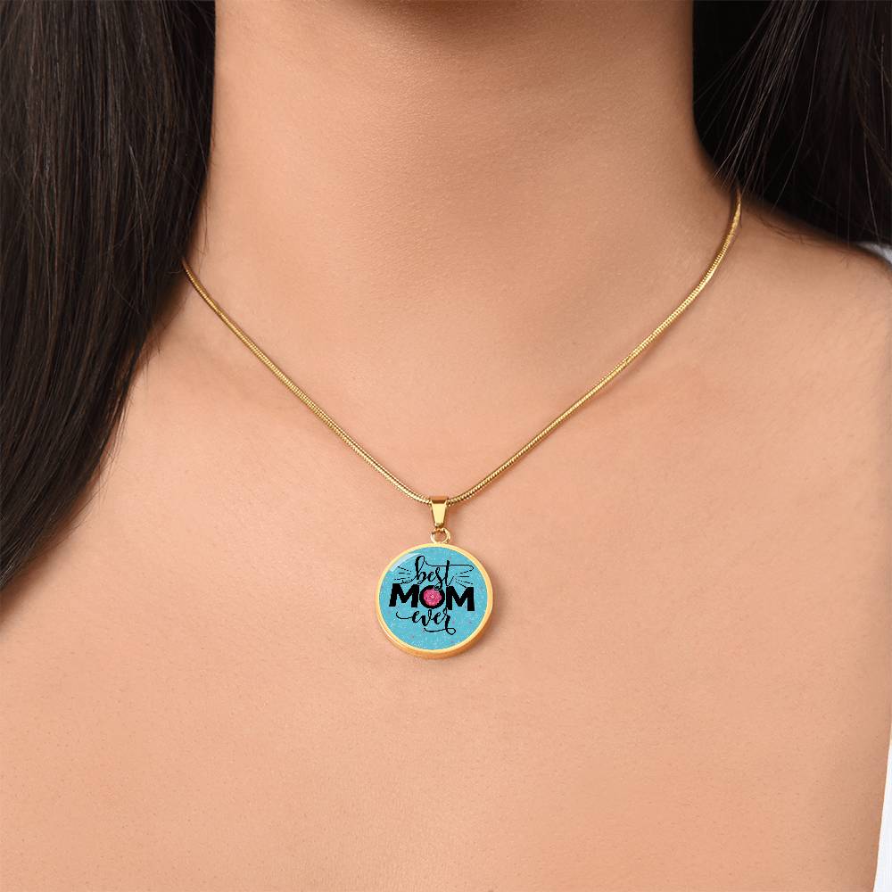 Luxury Graphic Circle Necklace - Best Mom