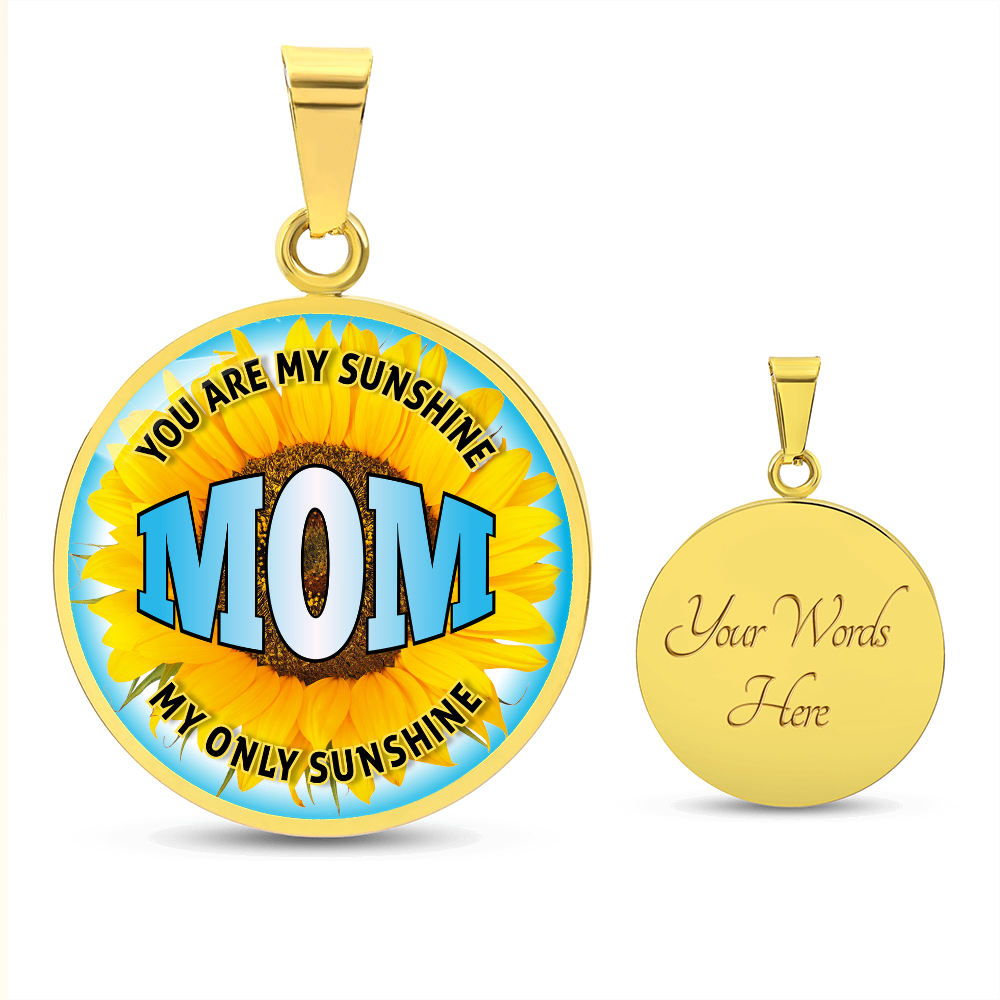 Luxury Graphic Circle Necklace - Mom