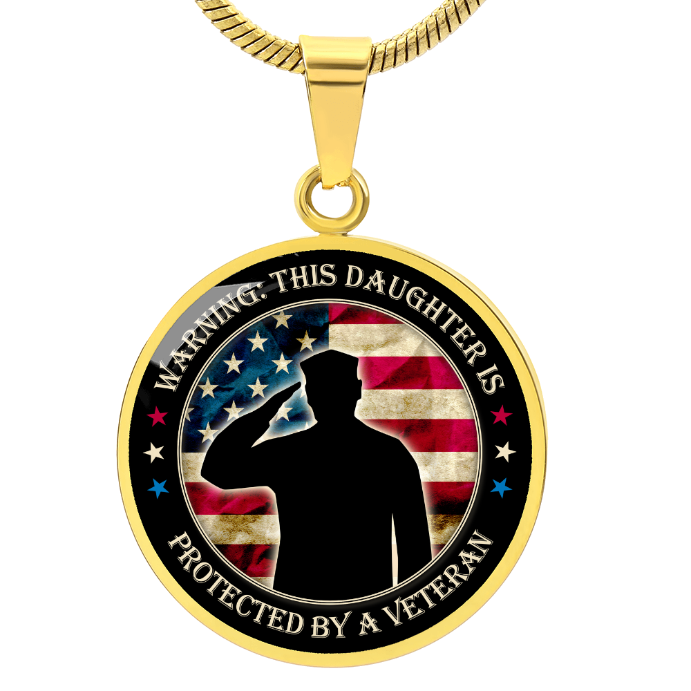 Luxury Graphic Circle Necklace - Protected by veteran