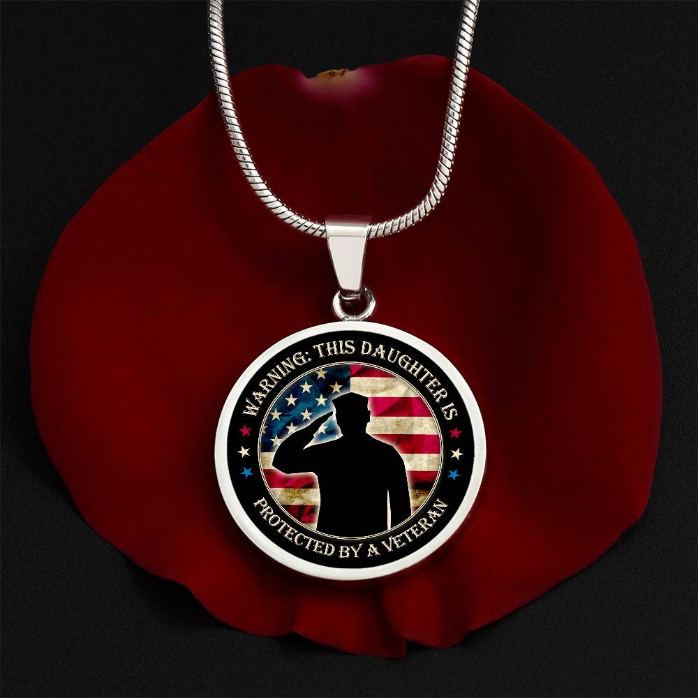 Luxury Graphic Circle Necklace - Protected by veteran