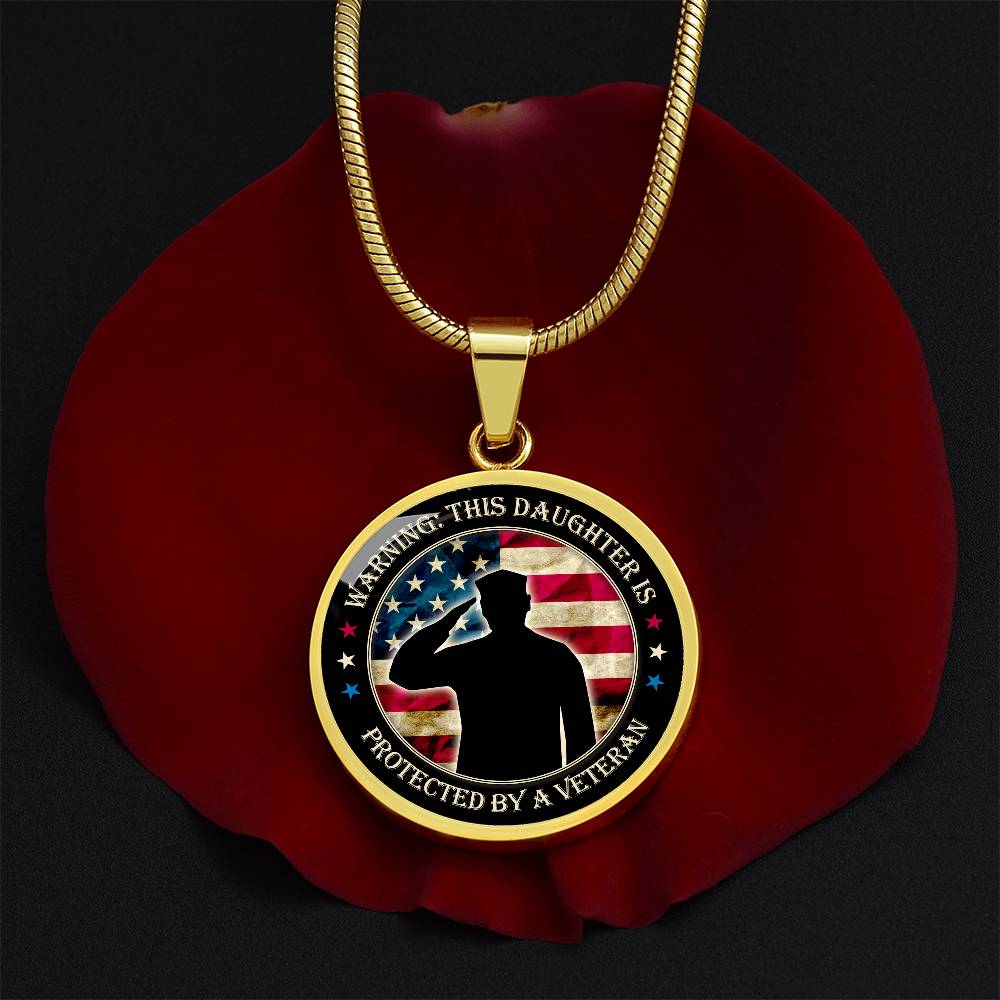 Luxury Graphic Circle Necklace - Protected by veteran