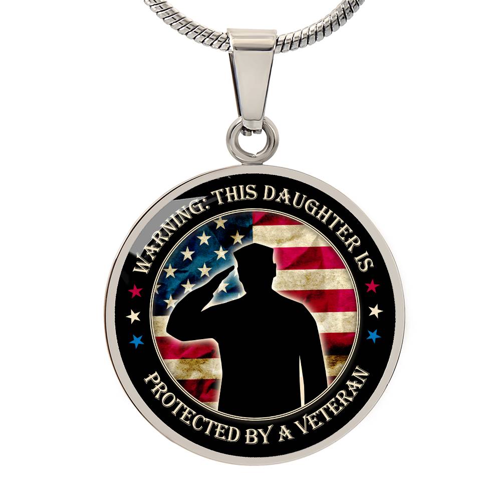 Luxury Graphic Circle Necklace - Protected by veteran