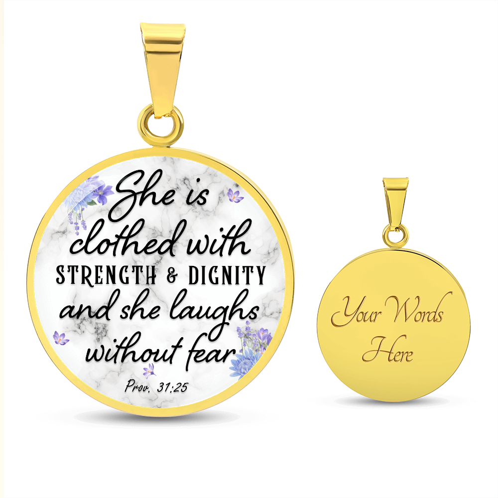 Luxury Graphic Circle Necklace - She is clothed