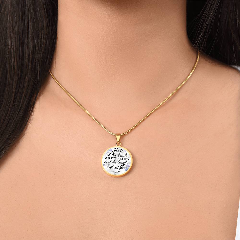 Luxury Graphic Circle Necklace - She is clothed