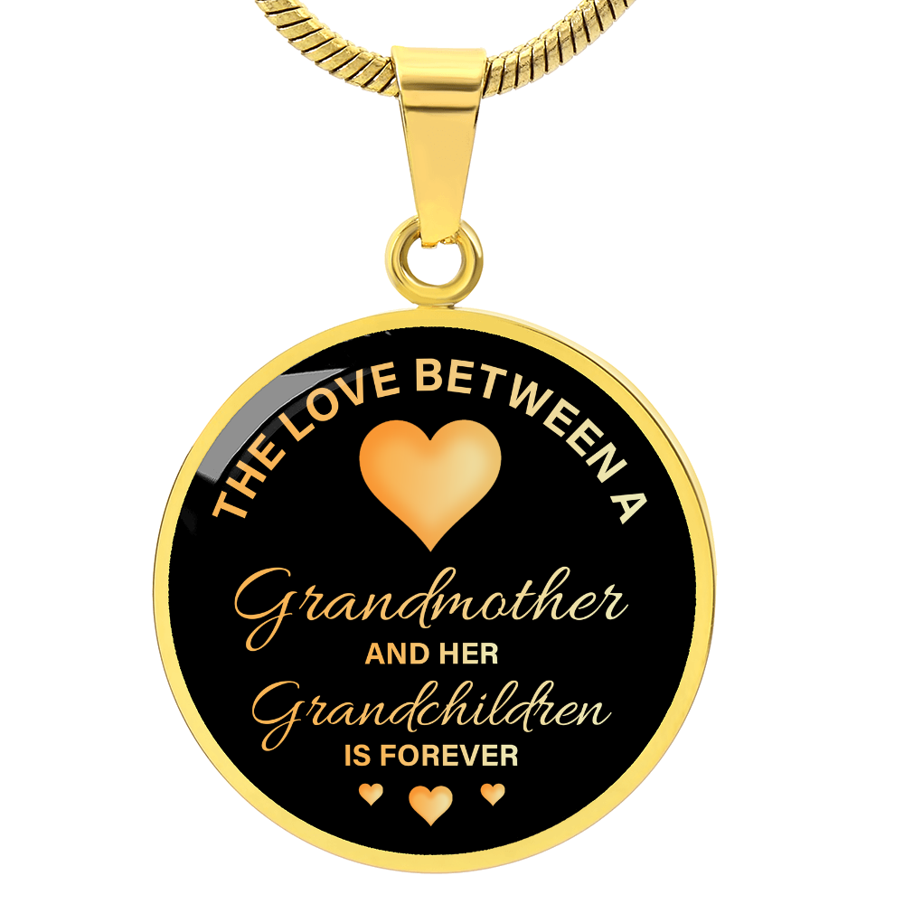 Luxury Graphic Circle Necklace - The love between a grandmother