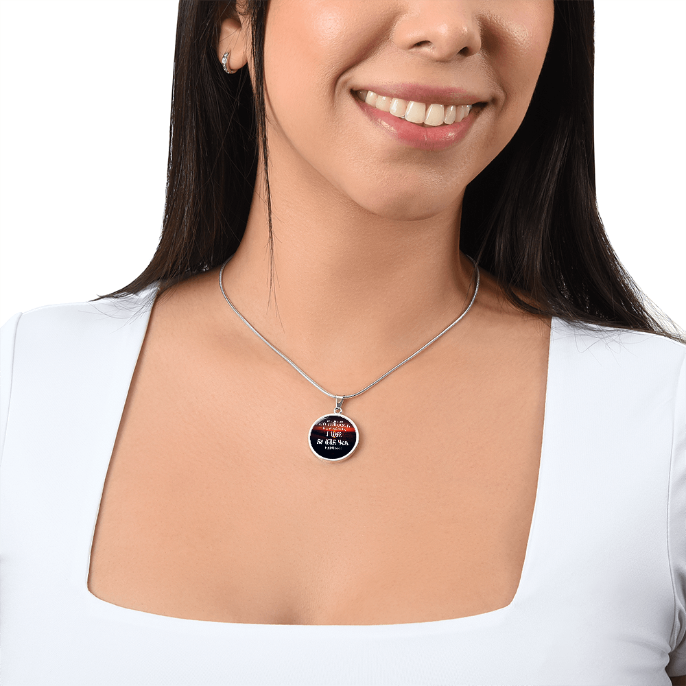 Luxury Graphic Circle Necklace - When go through deep waters