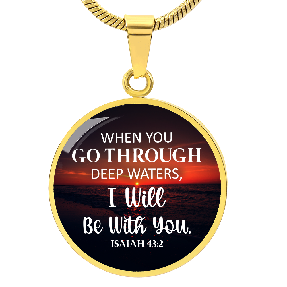 Luxury Graphic Circle Necklace - When go through deep waters