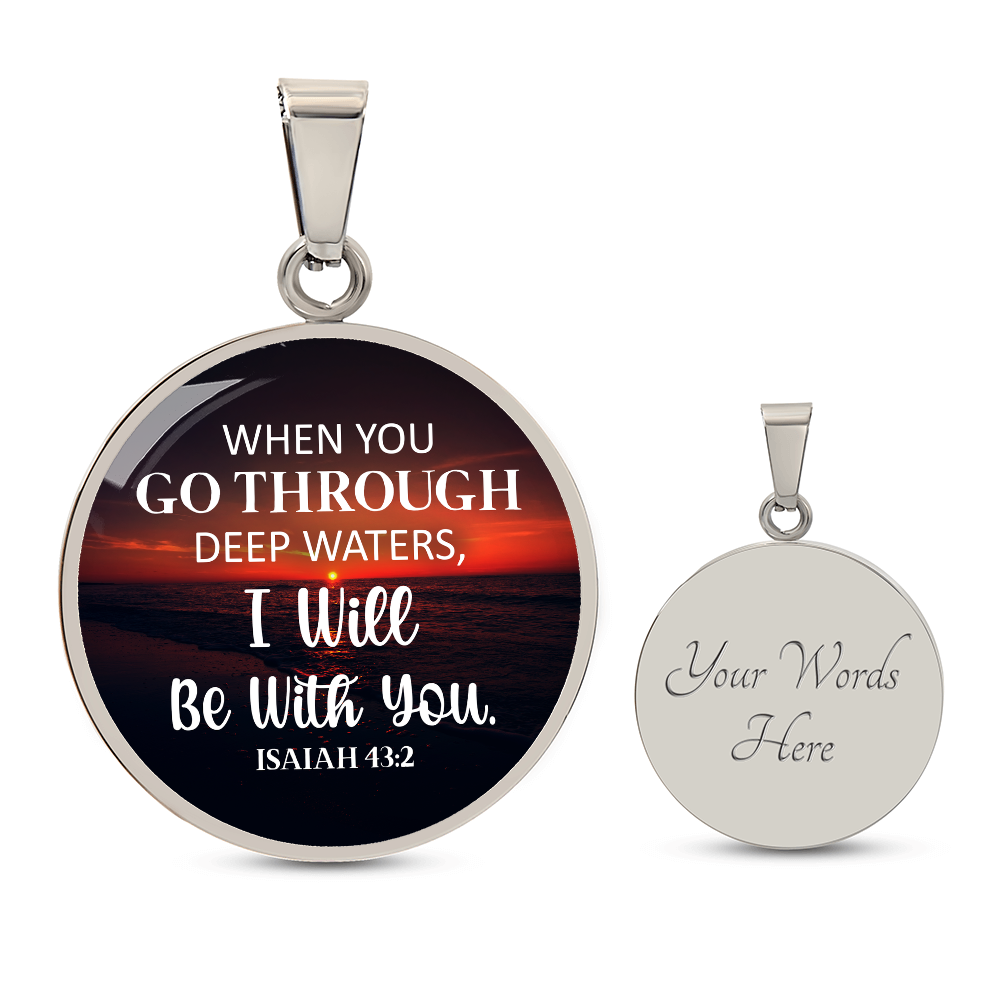 Luxury Graphic Circle Necklace - When go through deep waters