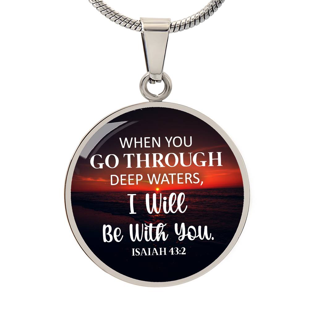 Luxury Graphic Circle Necklace - When go through deep waters