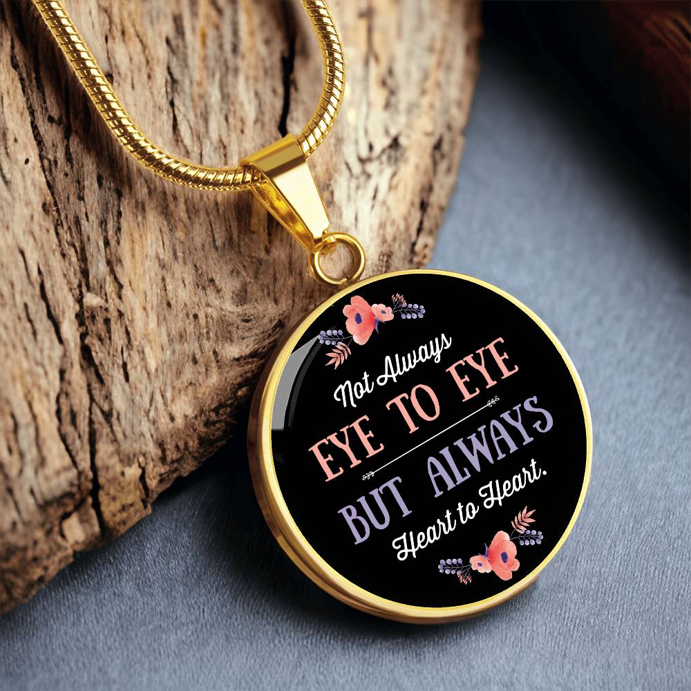 Luxury Graphic Circle Necklace - eye-to-eye-round