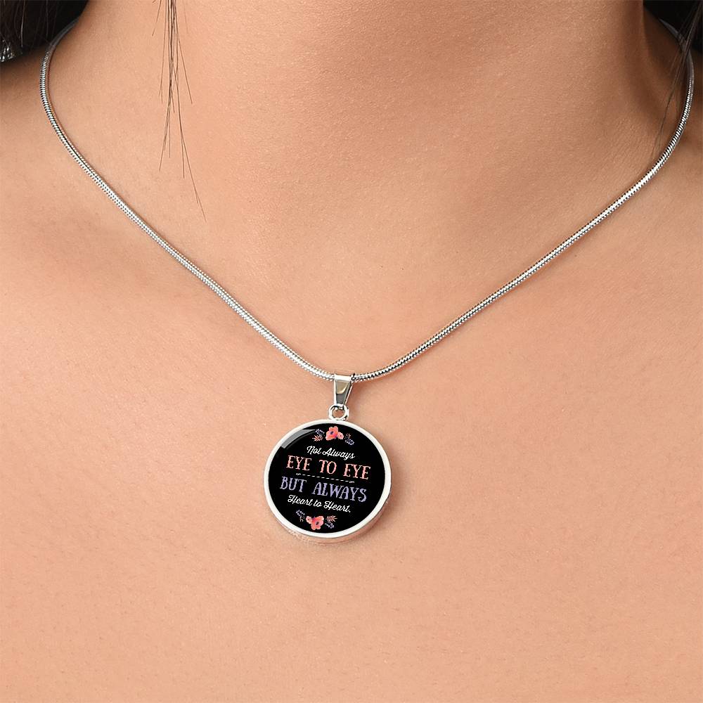 Luxury Graphic Circle Necklace - eye-to-eye-round