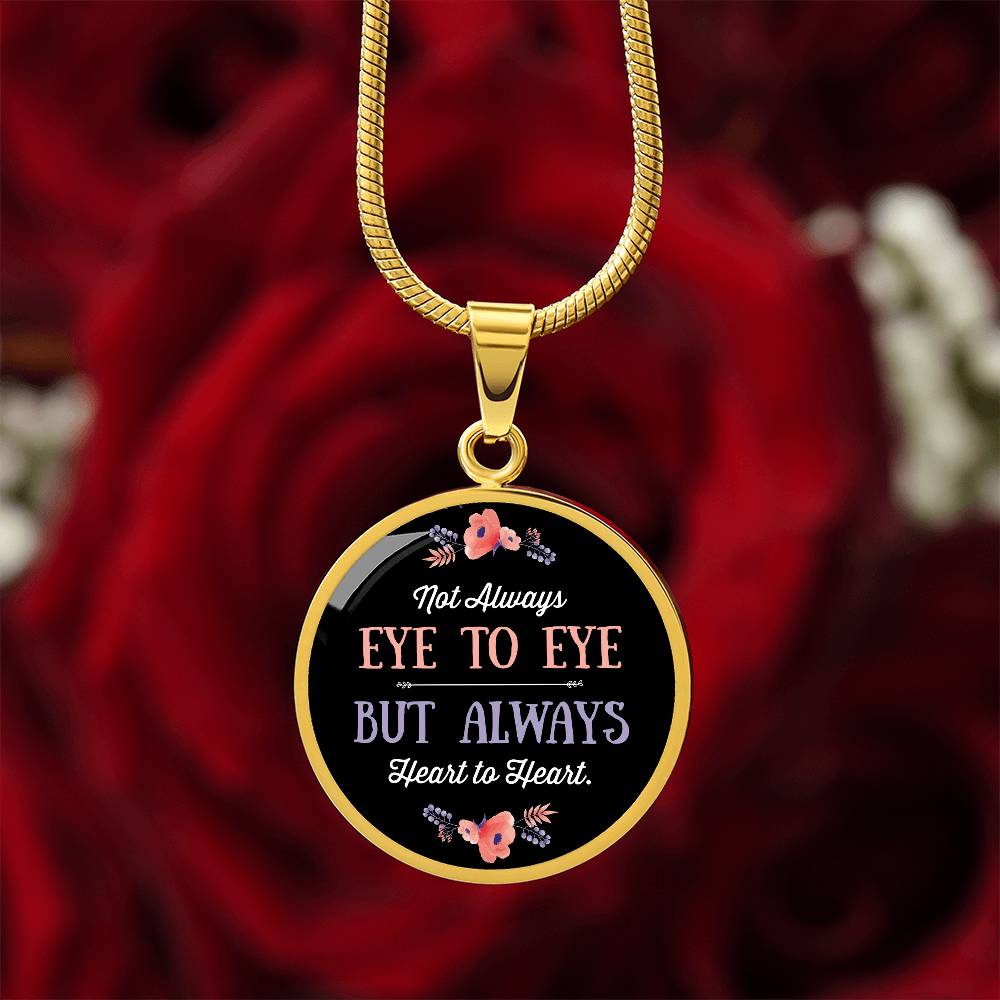 Luxury Graphic Circle Necklace - eye-to-eye-round