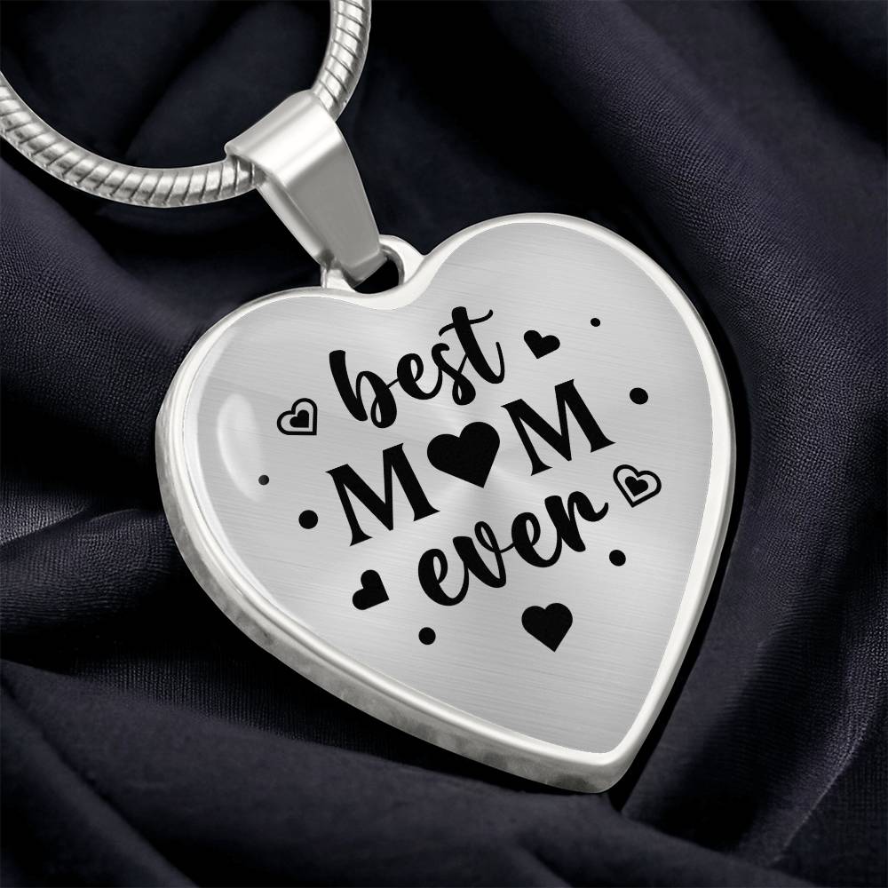 Luxury Graphic Heart Necklace - Best Mom Ever