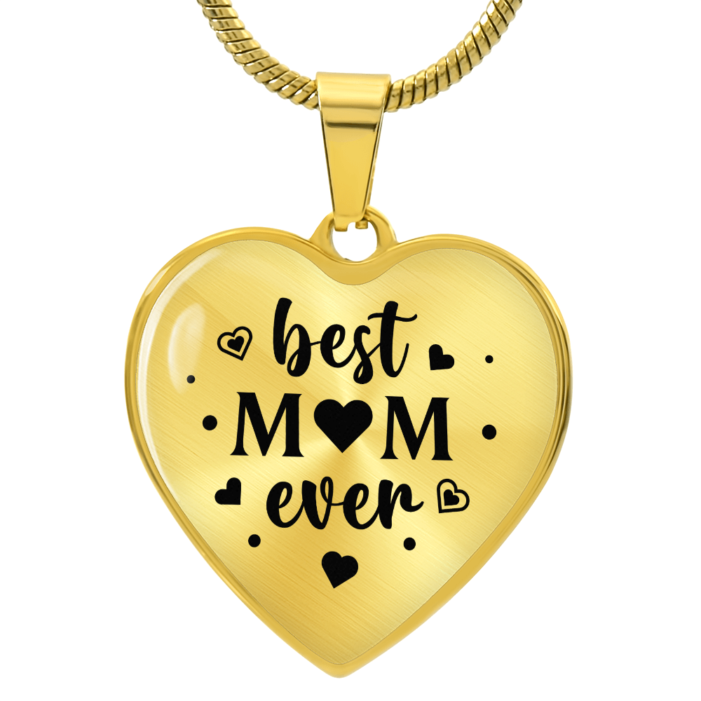 Luxury Graphic Heart Necklace - Best Mom Ever