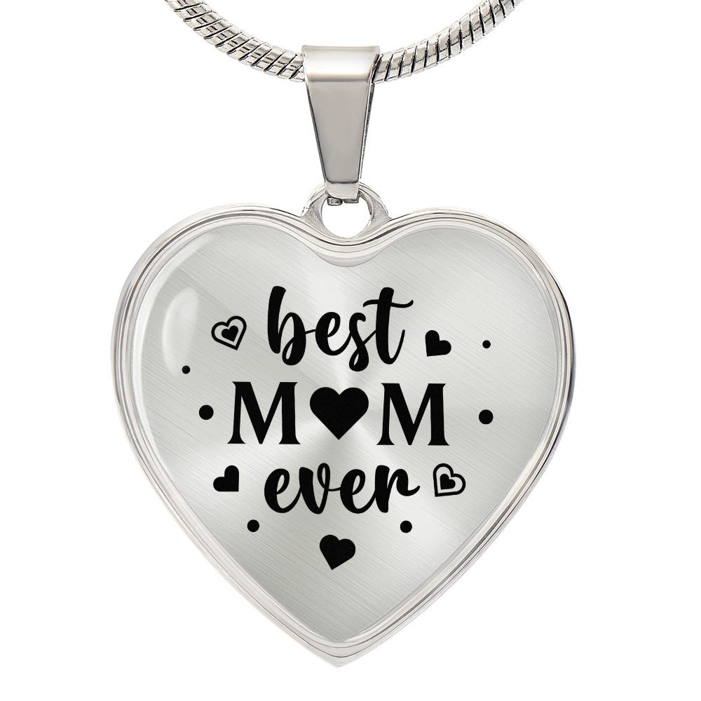 Luxury Graphic Heart Necklace - Best Mom Ever