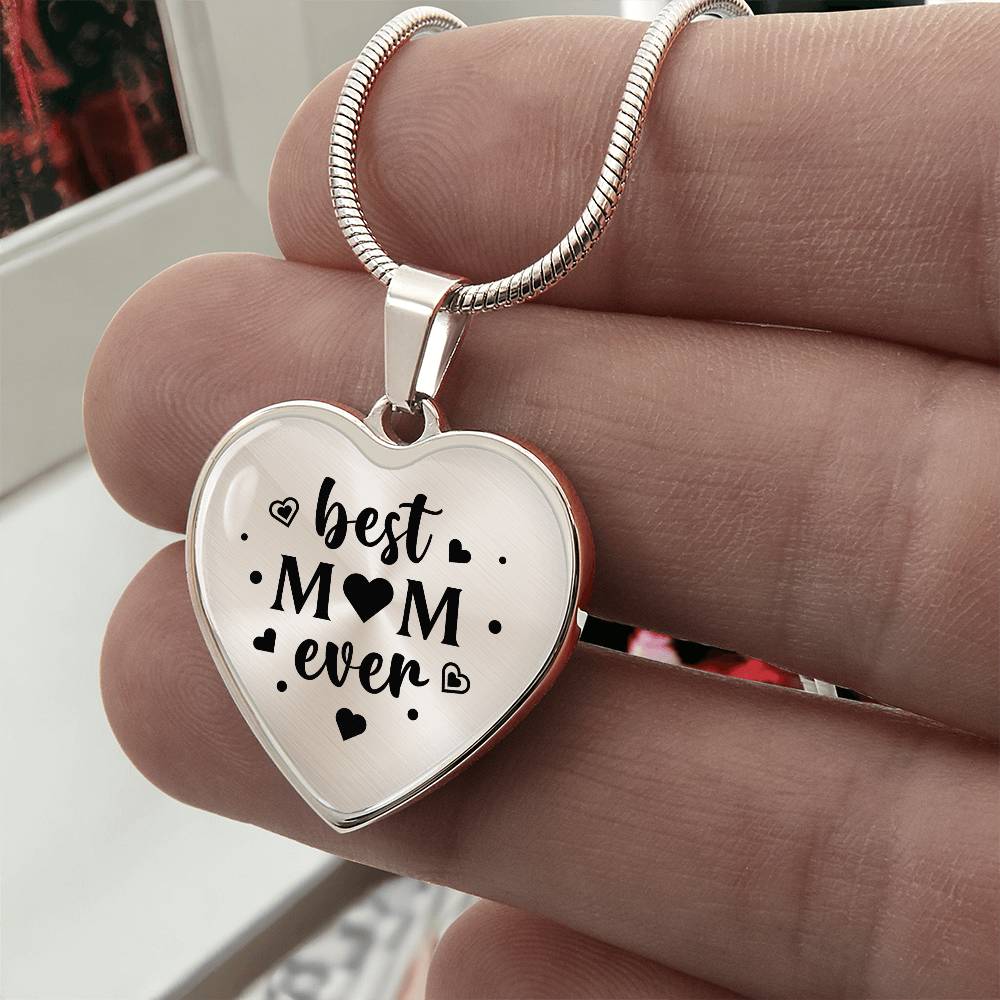 Luxury Graphic Heart Necklace - Best Mom Ever